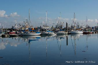 Newlyn Harbour on a calm day